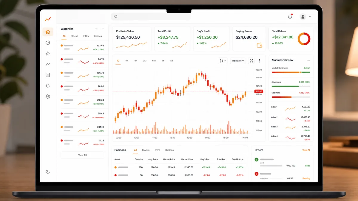 Lavandbit Sammet — trading platform dashboard